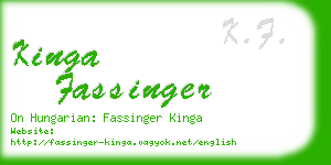 kinga fassinger business card